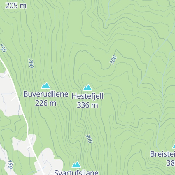 Map of Hestefjell