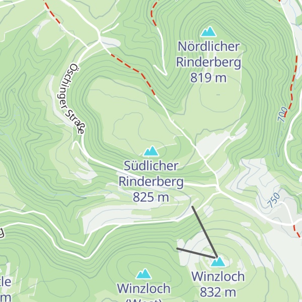 Map of Südlicher Rinderberg