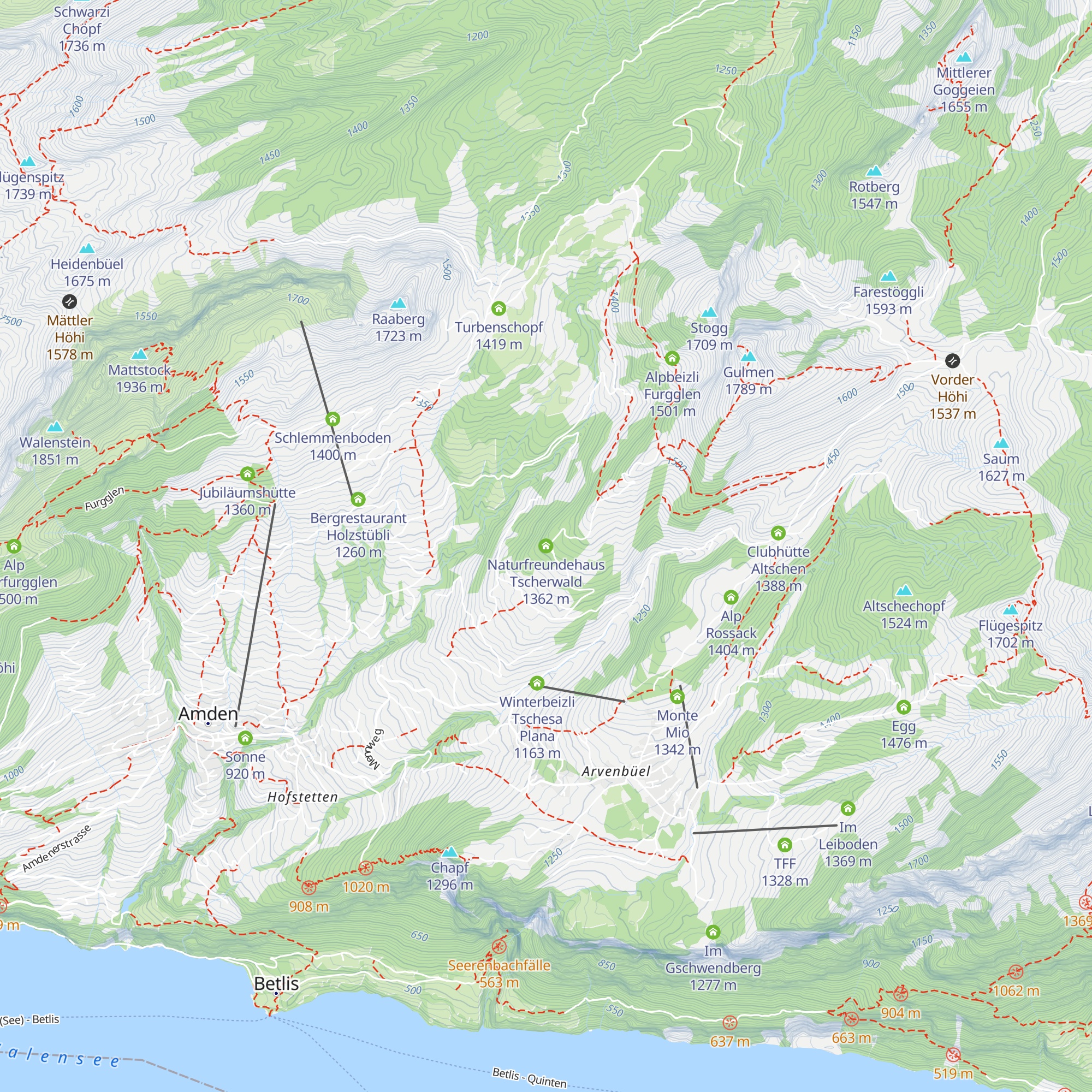Naturfreundehaus Tscherwald map