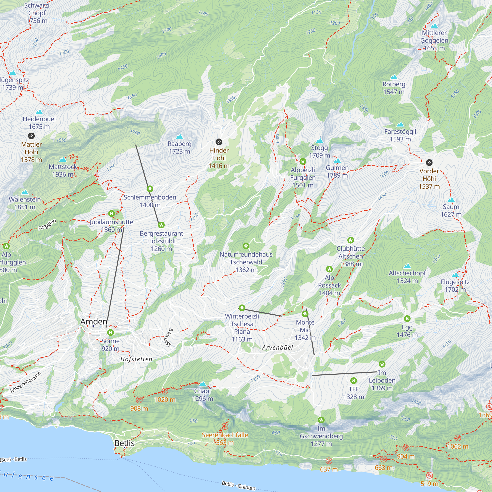 Naturfreundehaus Tscherwald map