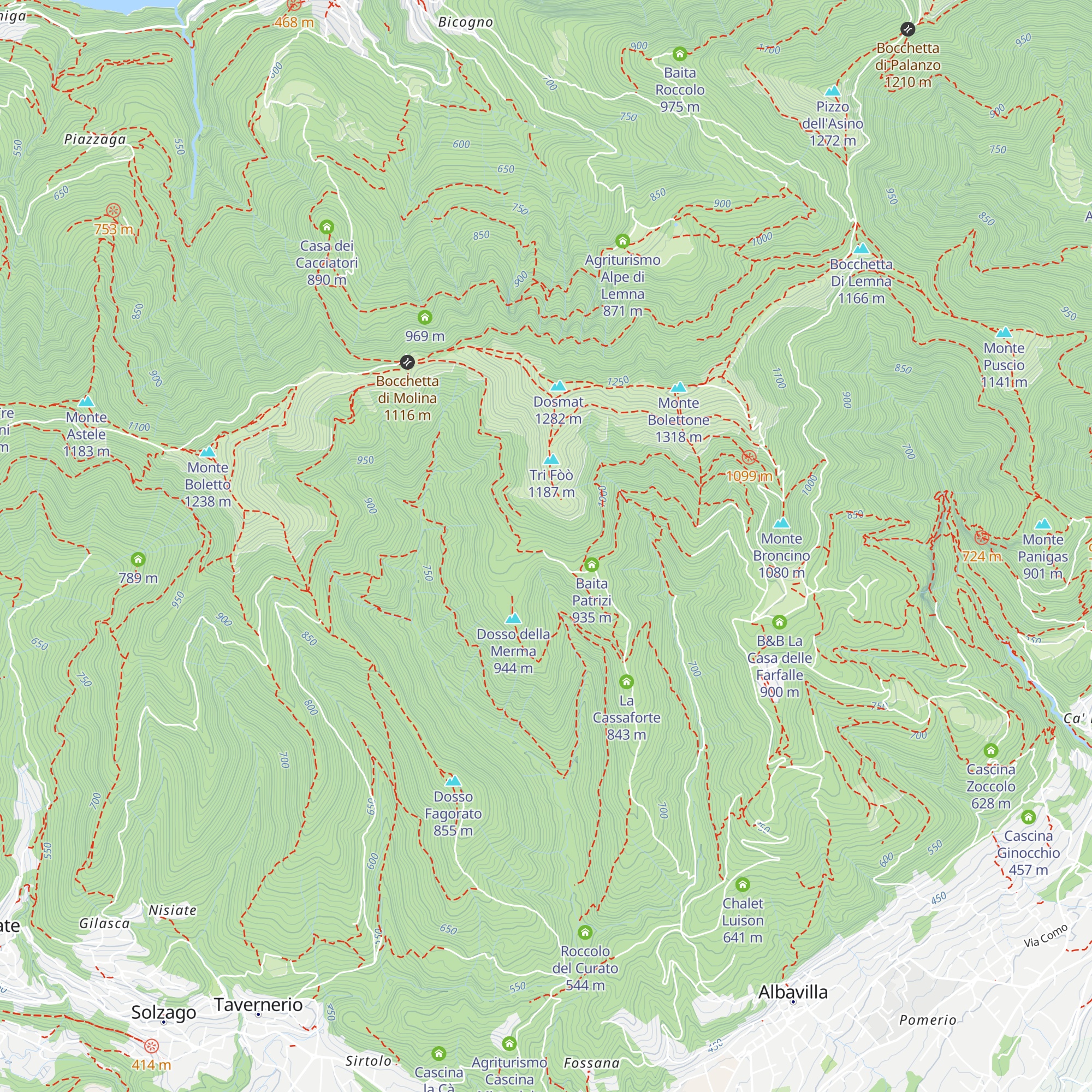 Baita Letizia map