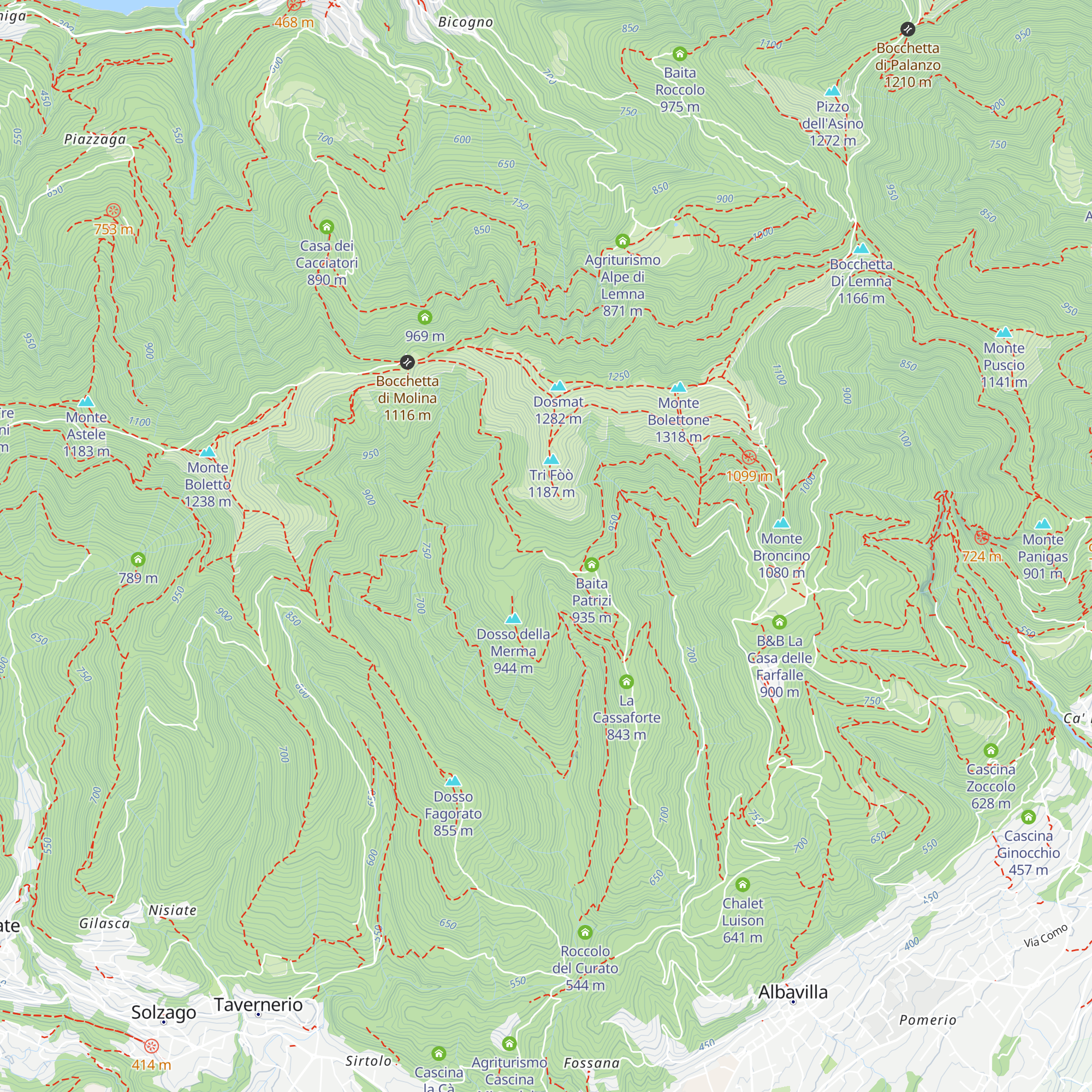 Baita Letizia map