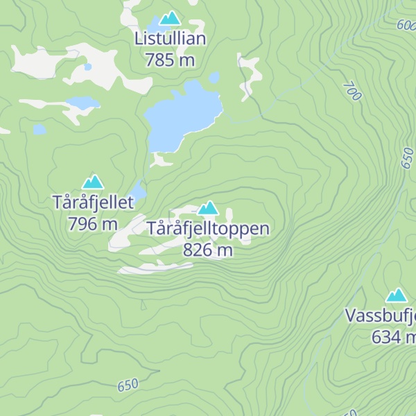 Map of Tåråfjelltoppen
