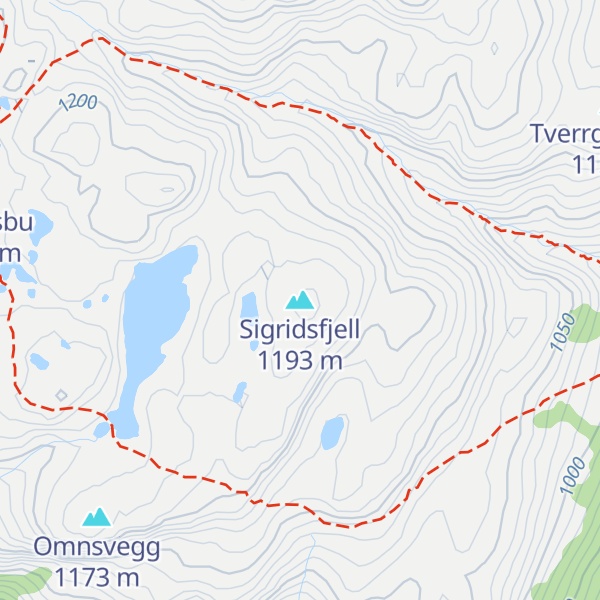 Map of Sigridsfjell