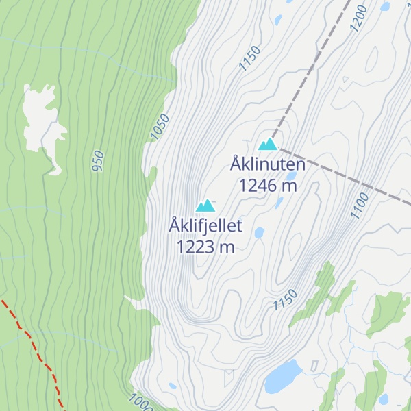 Map of Åklifjellet