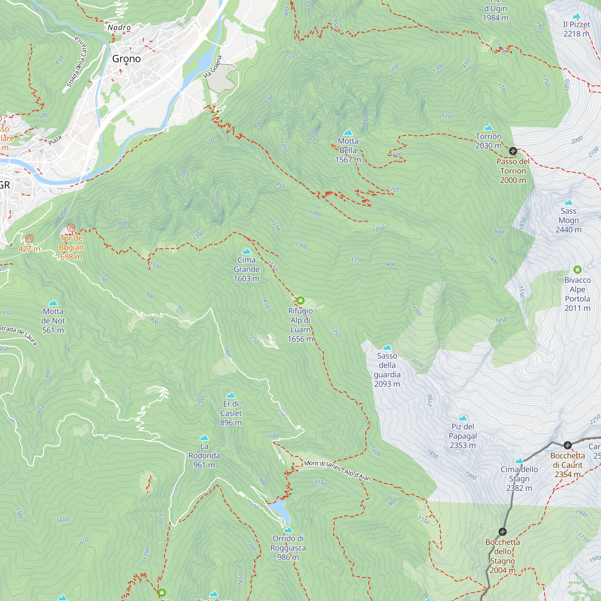 Rifugio Alp di Luarn map