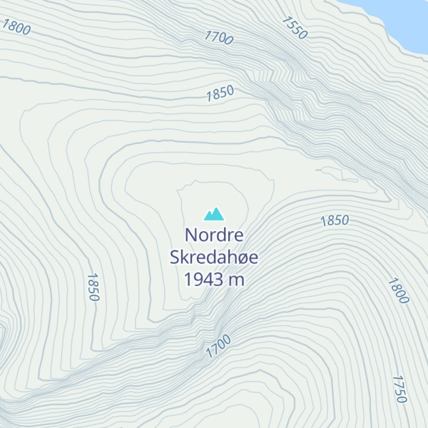 Map of Nordre Skredahøe