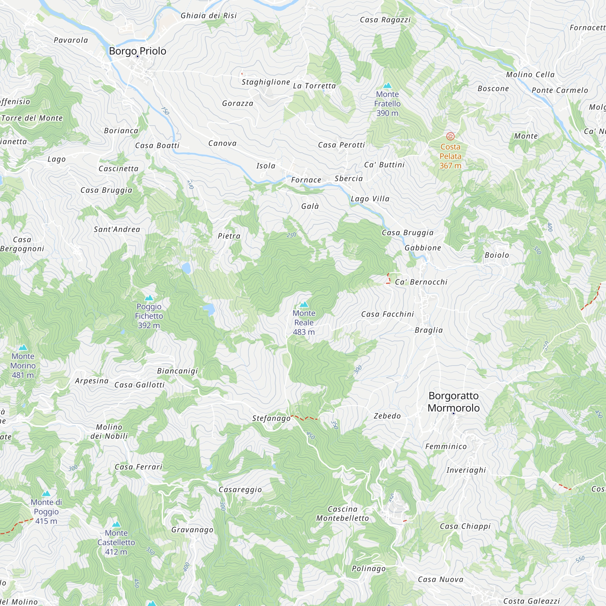 Capanna Vaj map