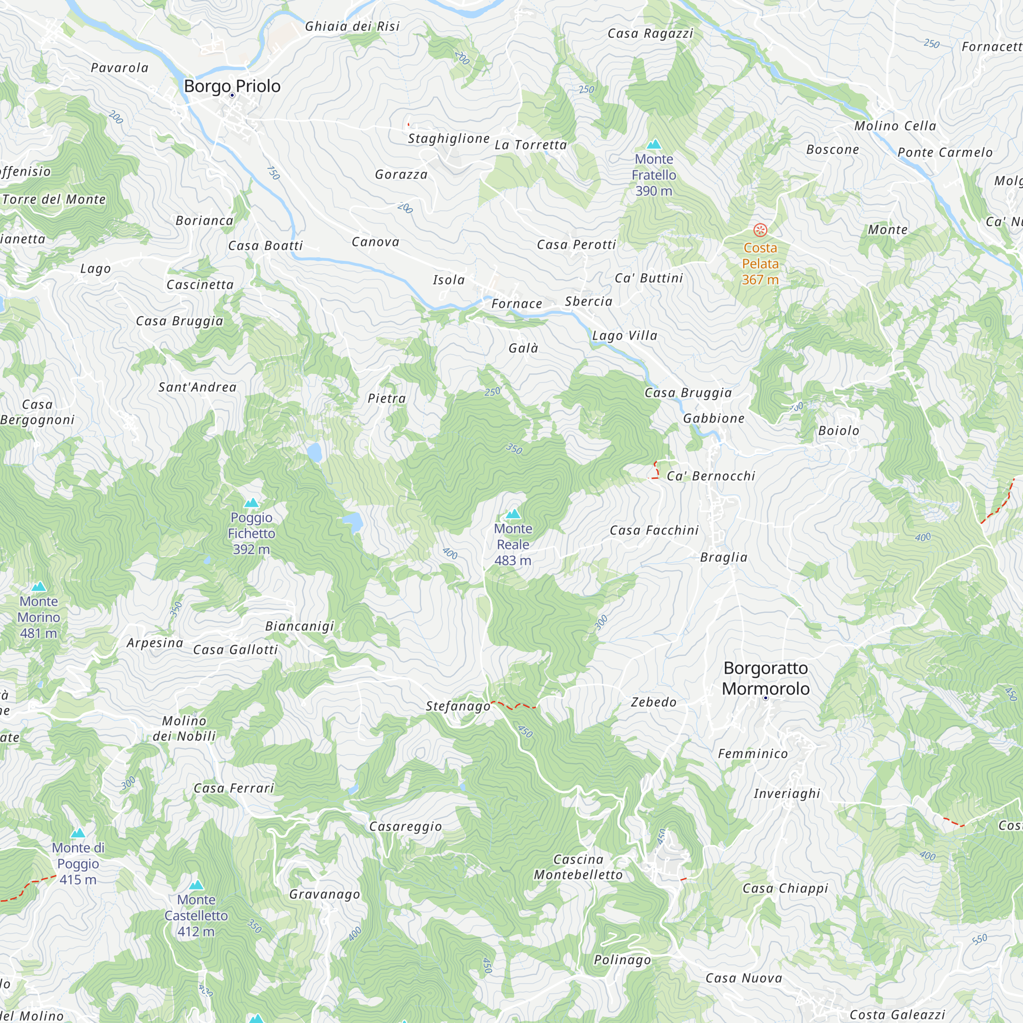 Capanna Vaj map