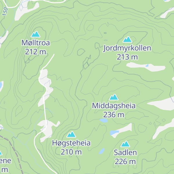 Map of Jordmyråsen
