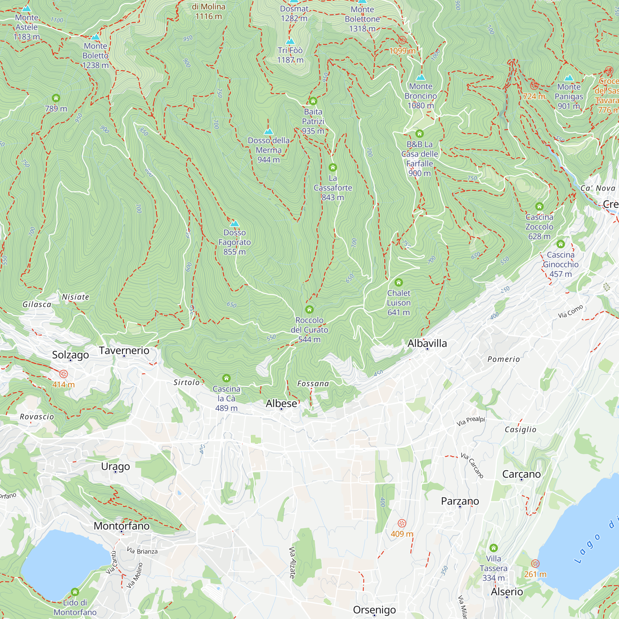 Roccolo del Curato map