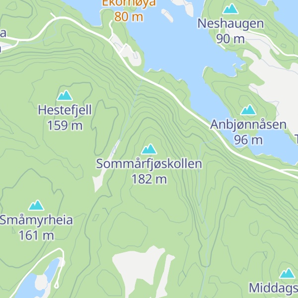 Map of Sommårfjøskollen