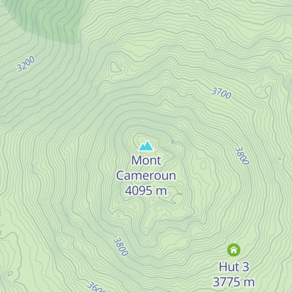 Map of Mont Cameroun