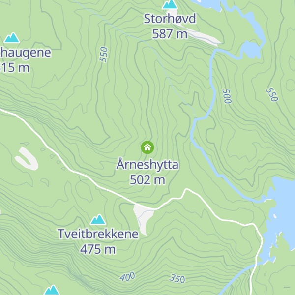 Map of Årneshytta