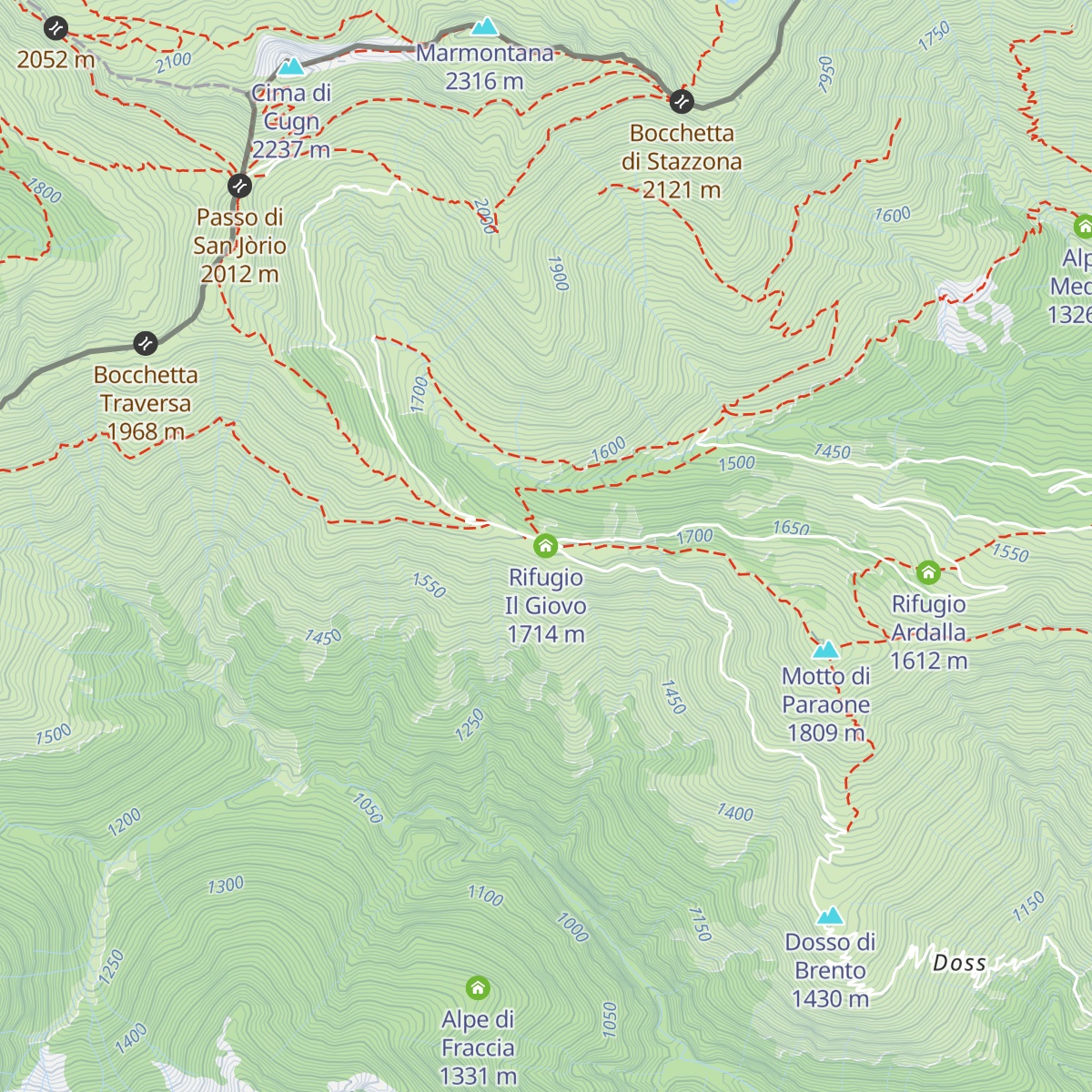 Rifugio Il Giovo map
