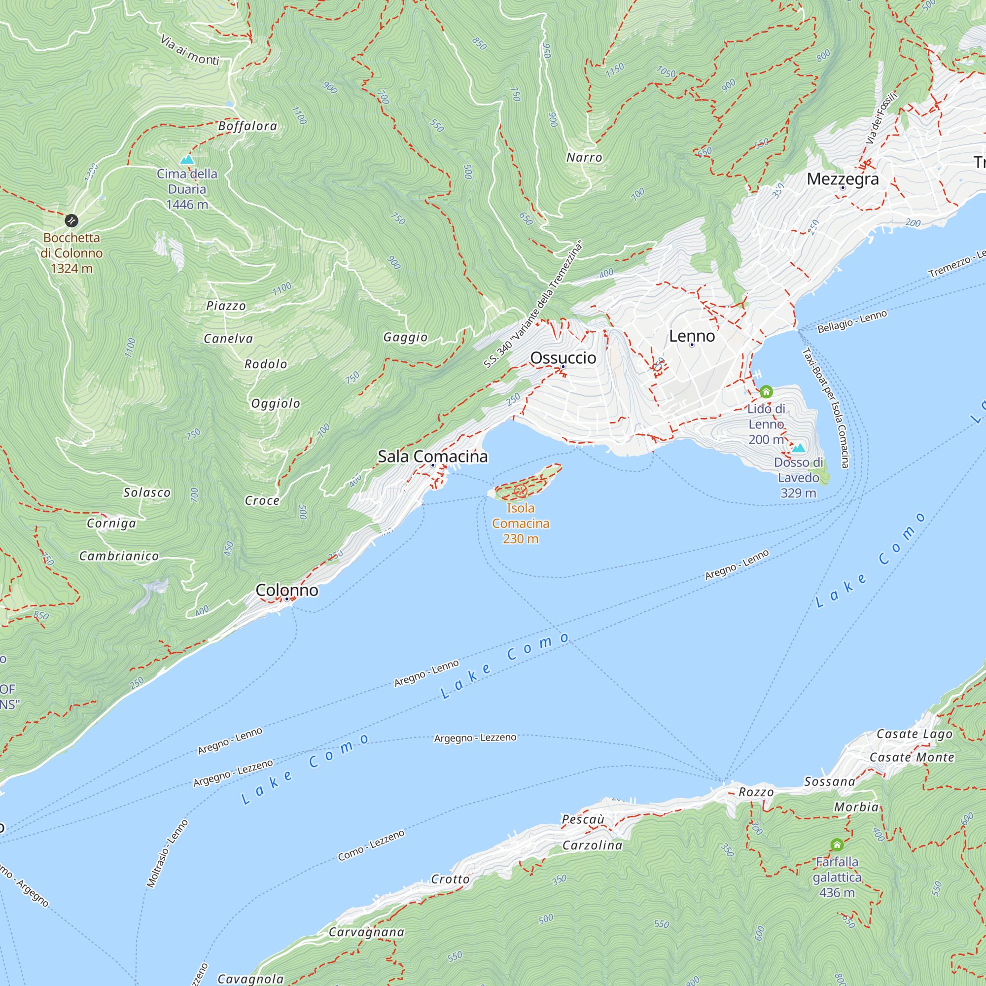 Locanda Isola Comacina map
