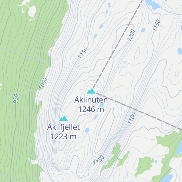 Map of Åklinuten