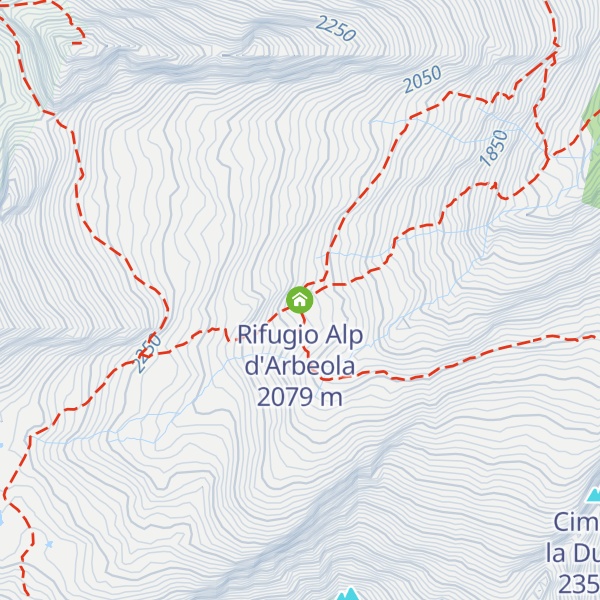 Map of Rifugio Alp d'Arbeola
