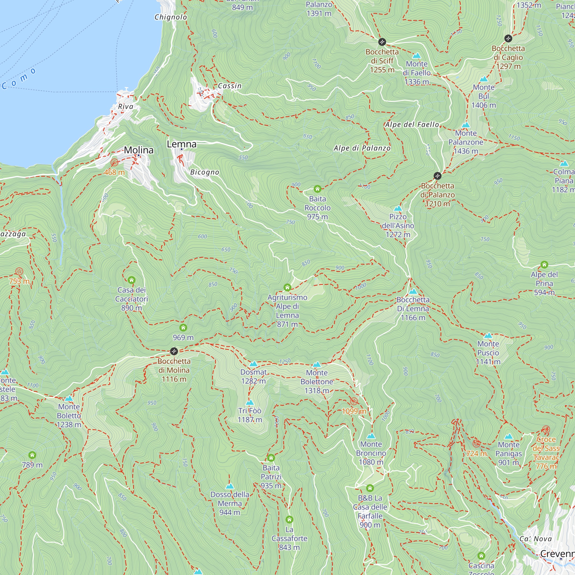 Agriturismo Alpe di Lemna map