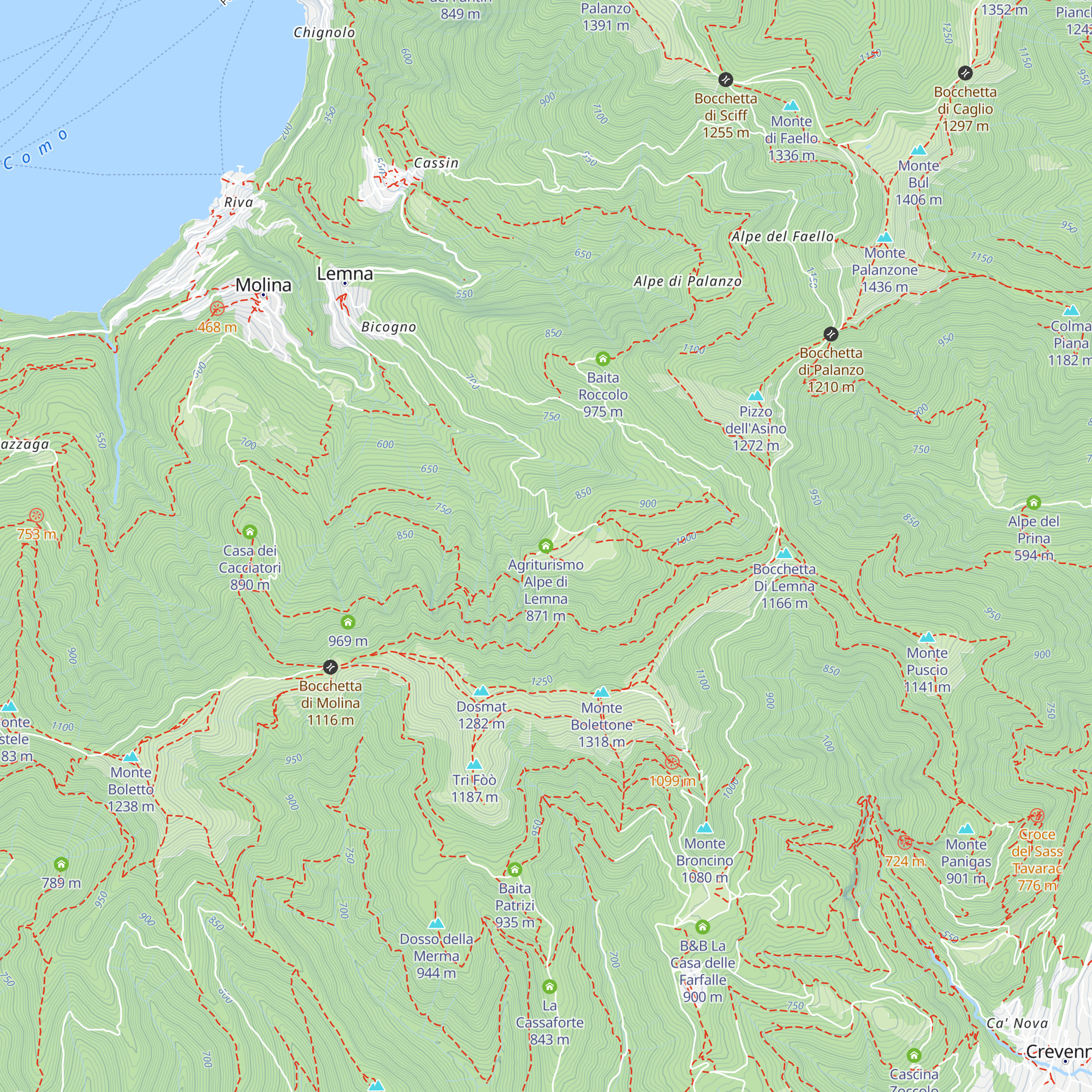 Agriturismo Alpe di Lemna map