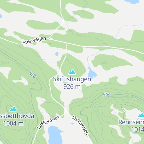 Map of Skiftishaugen