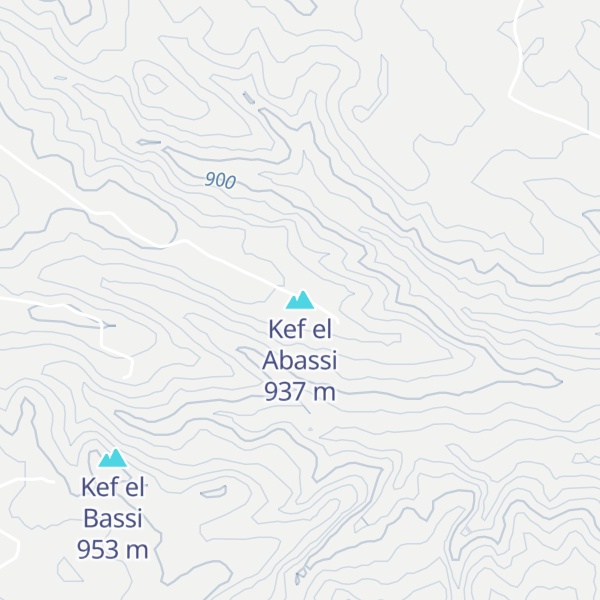 Map of Kef el Abassi