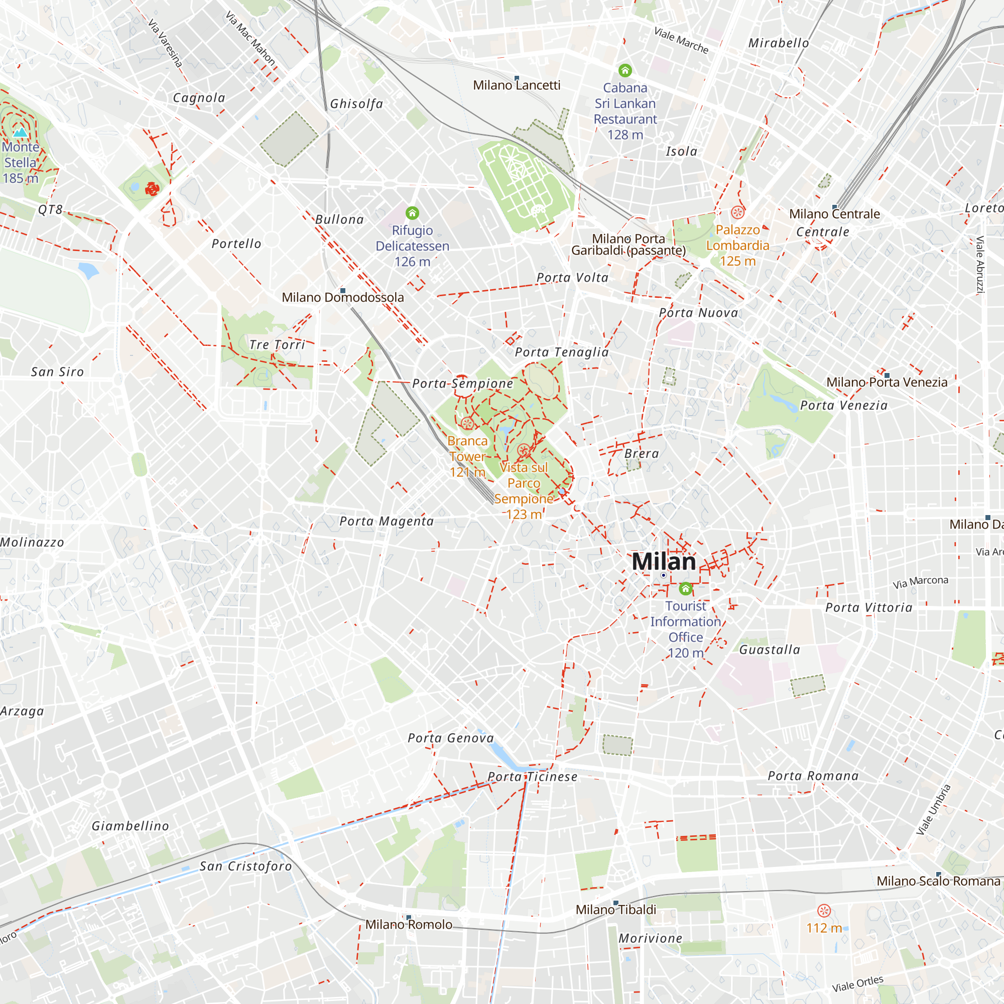 Info point cantieri map