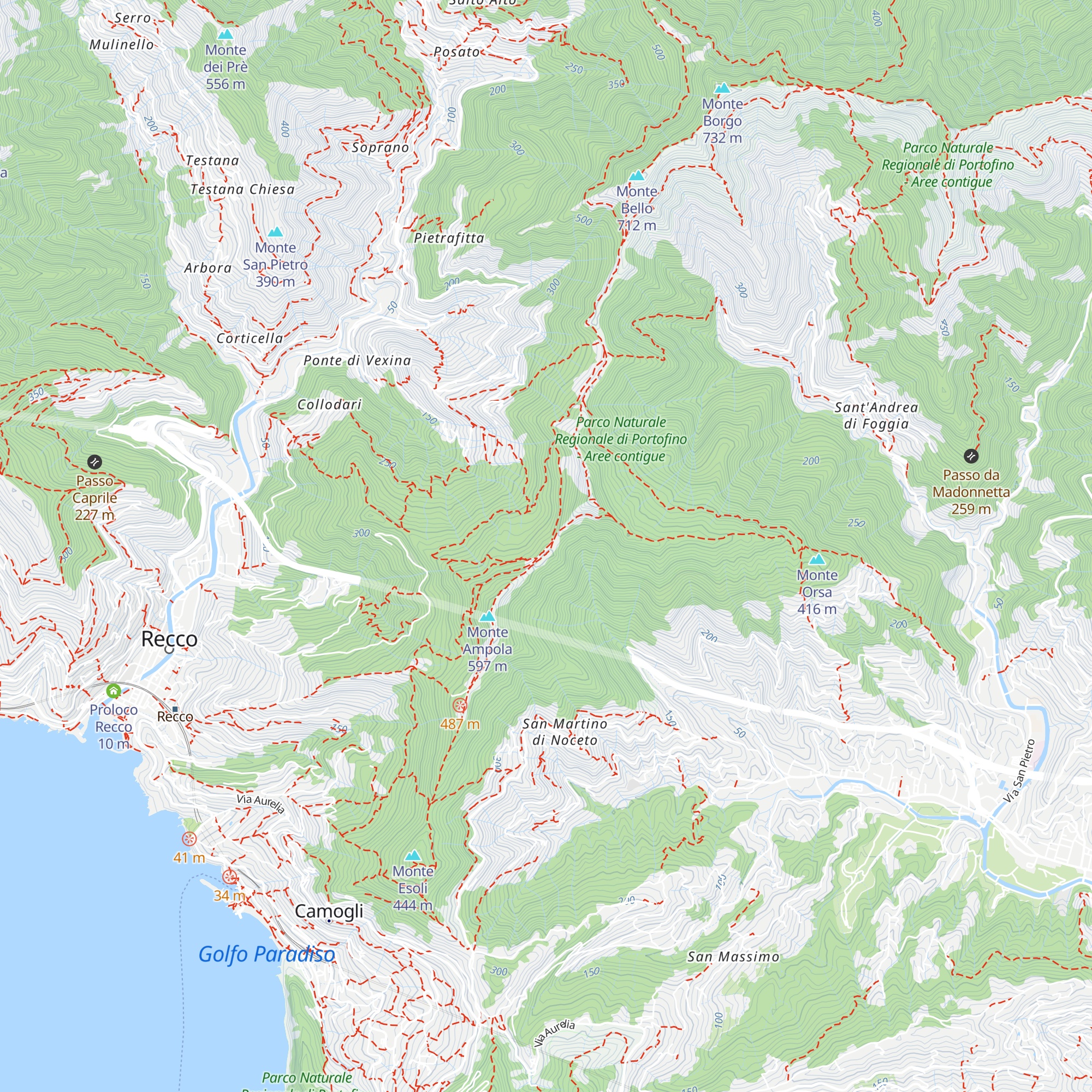 Rifugio Caravaggio map