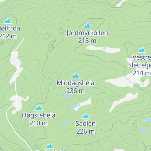 Map of Middagsheia