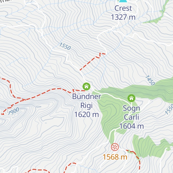 Map of Bündner Rigi