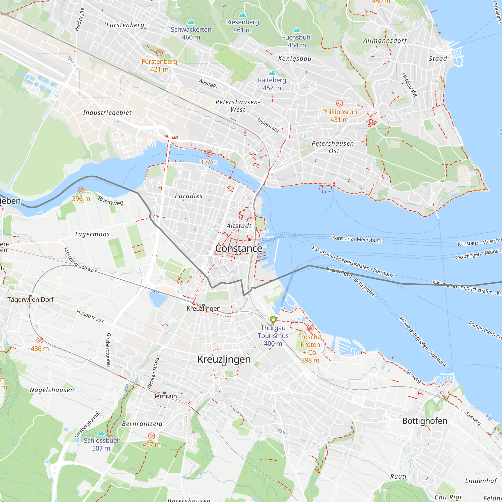 Tourist-Information Konstanz map