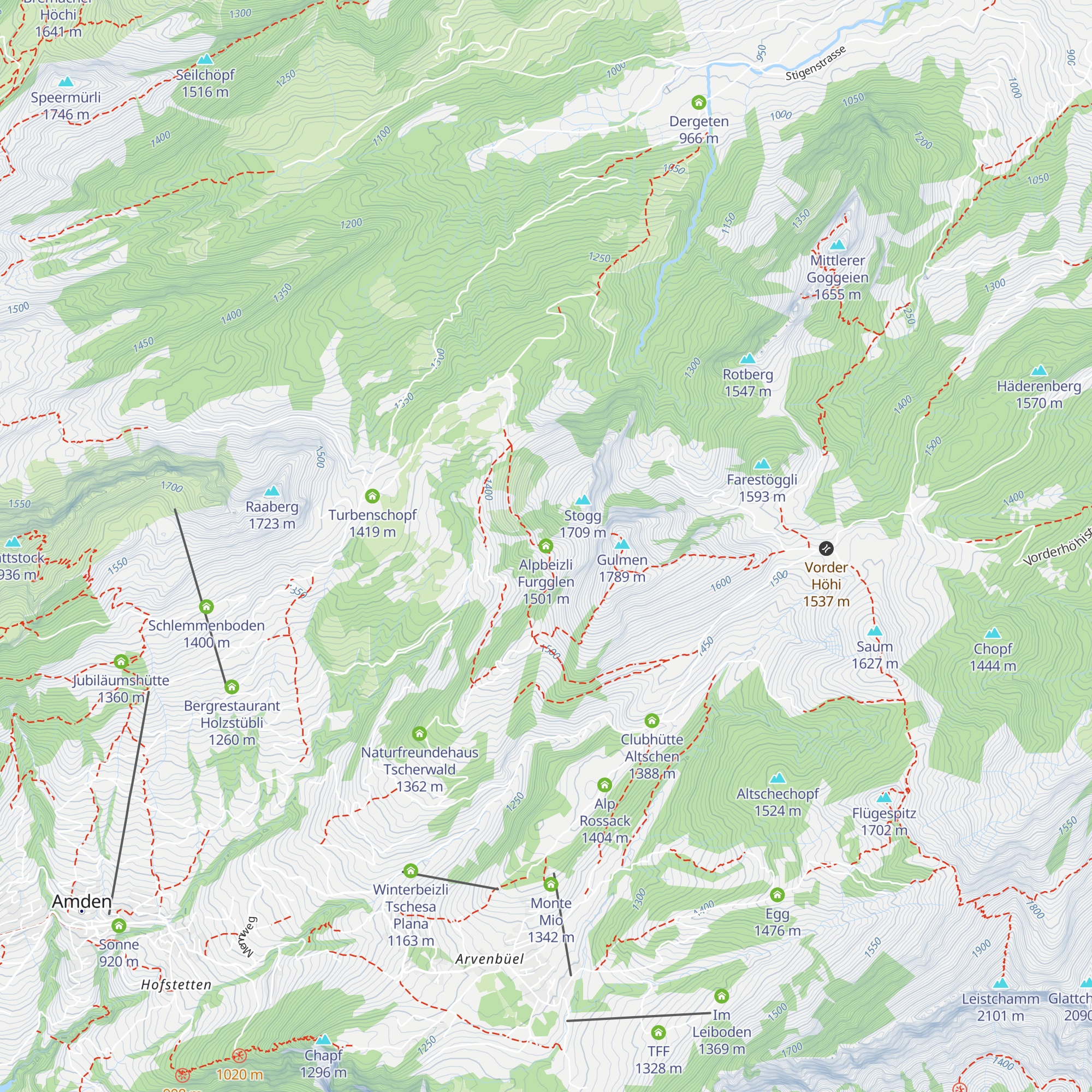 Alpbeizli Furgglen map