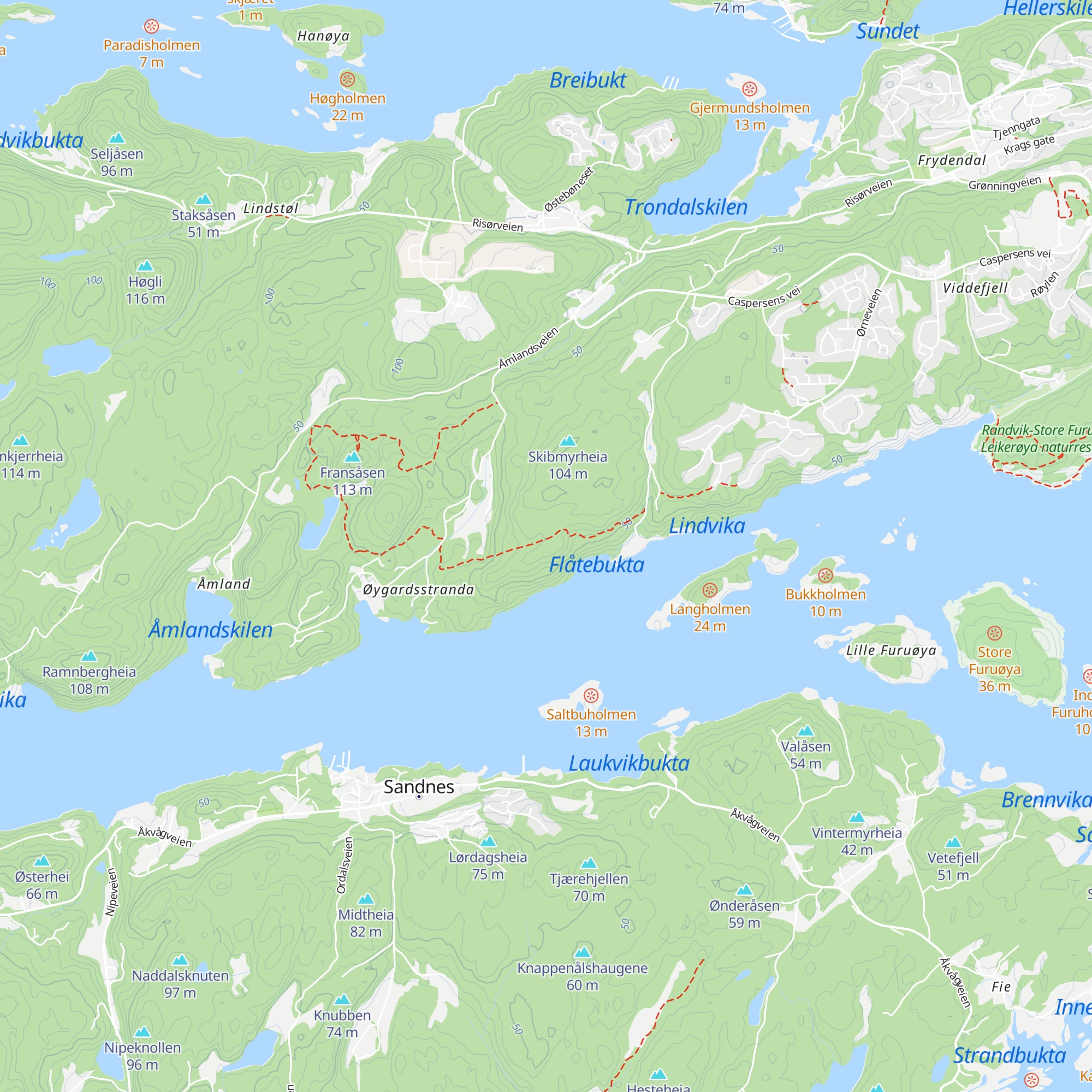 Dagsturhytta 'Ut mot Havet' map