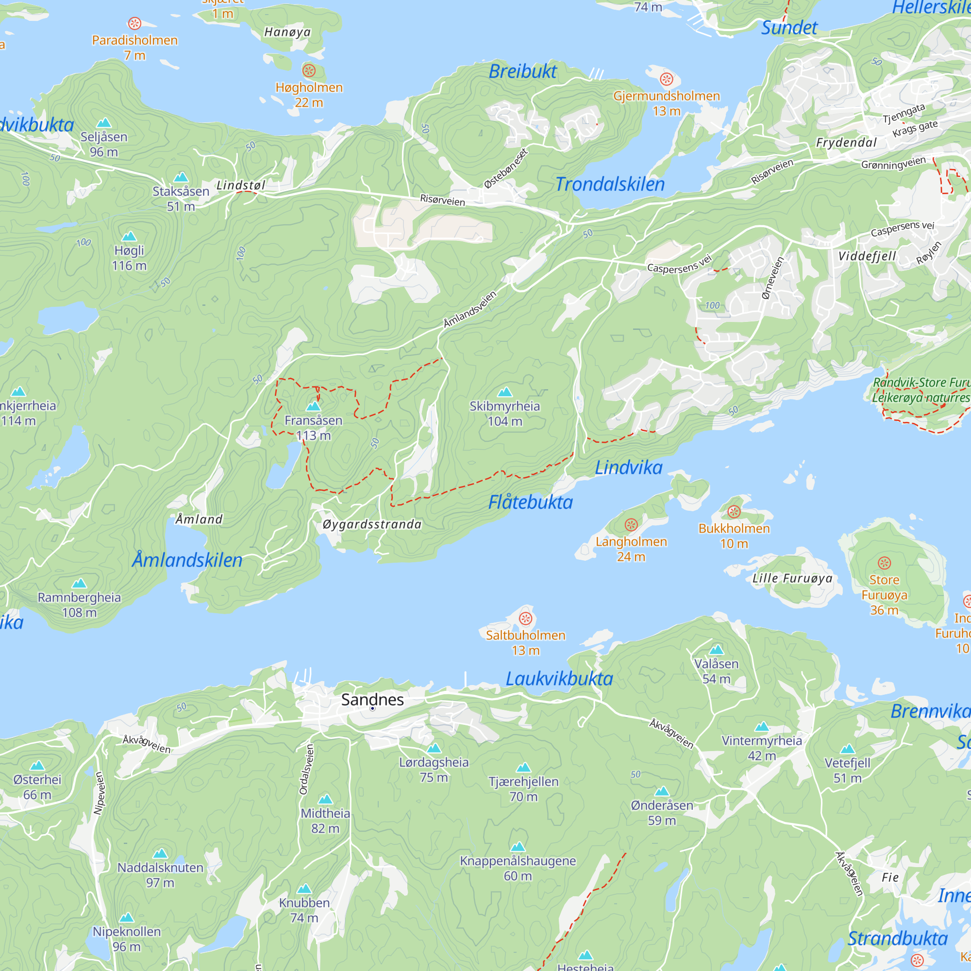 Dagsturhytta 'Ut mot Havet' map