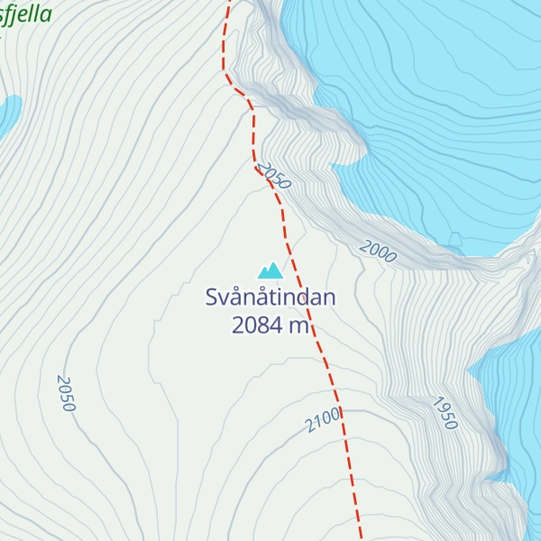 Map of Svånåtindan