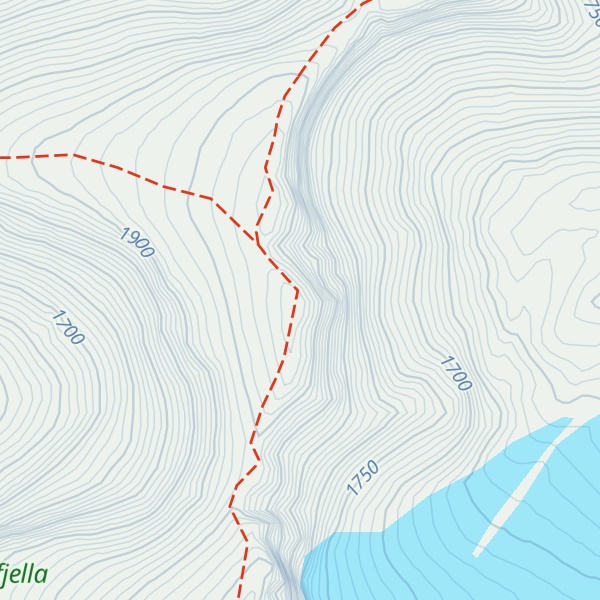 Map of Svånåtinden nord