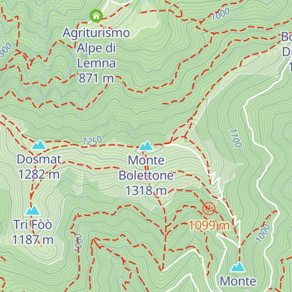Map of Monte Bolettone