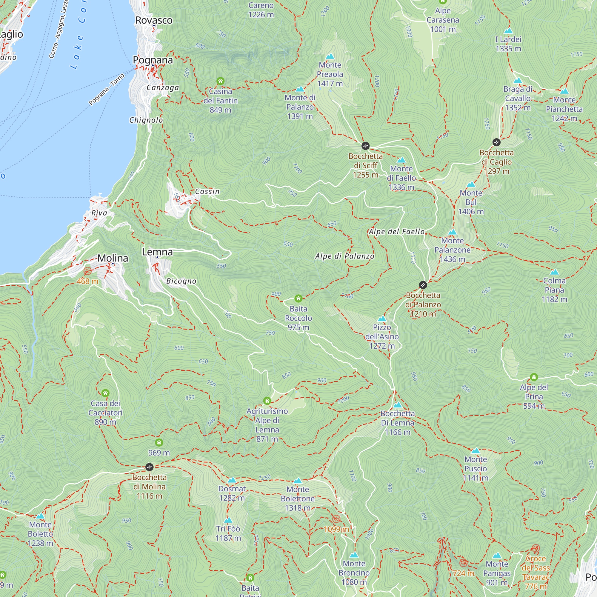 Baita Roccolo map