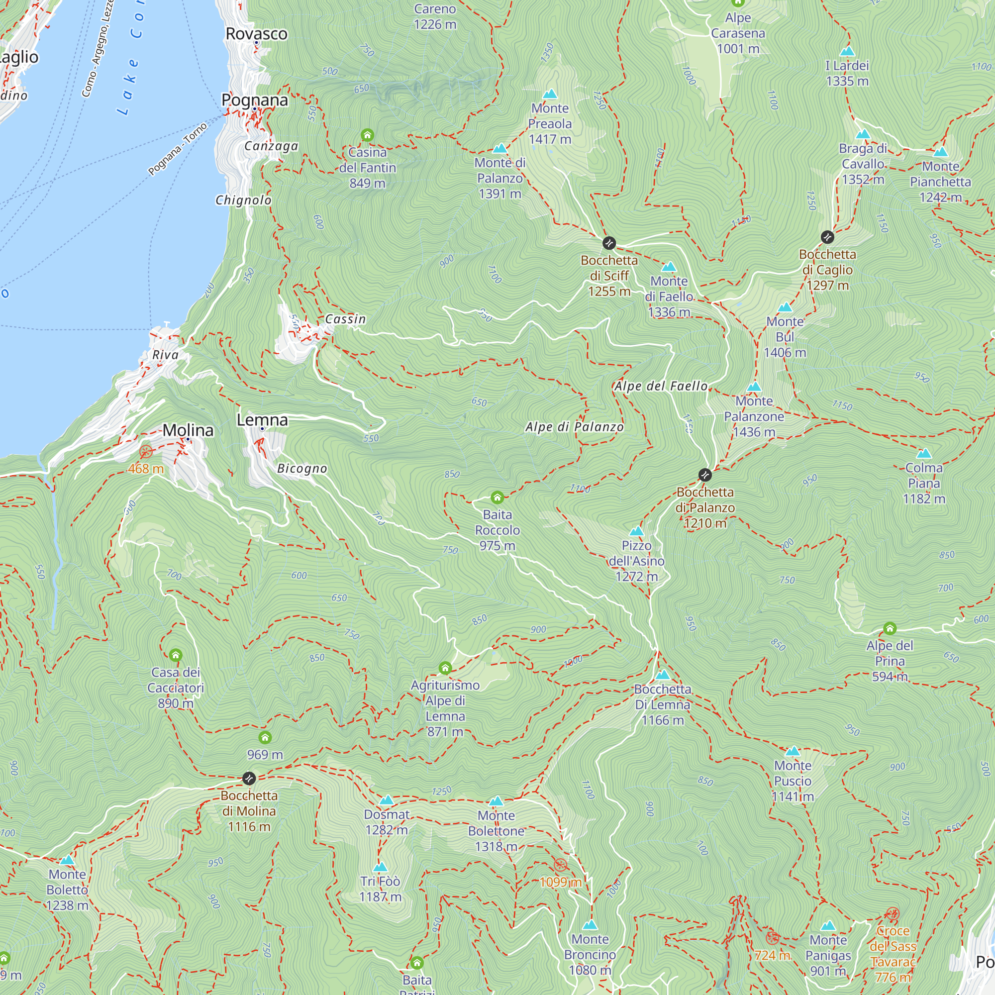 Baita Roccolo map