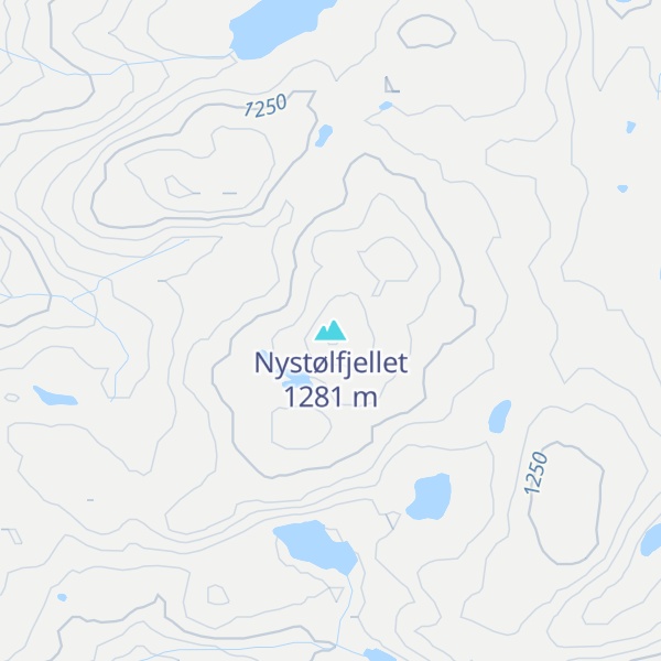 Map of Nystølfjellet