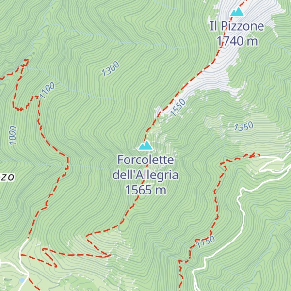 Map of Forcolette dell'Allegria