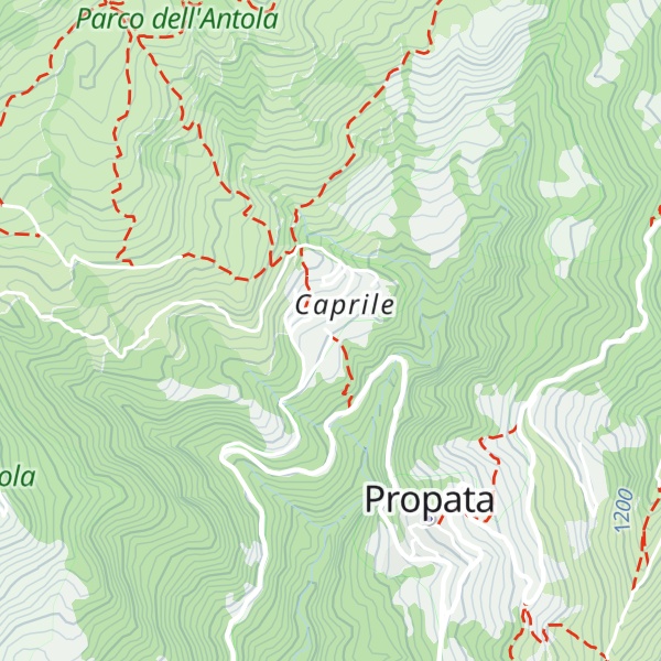 Map of Rifugio Escursionistico Al Poggio di Caprile