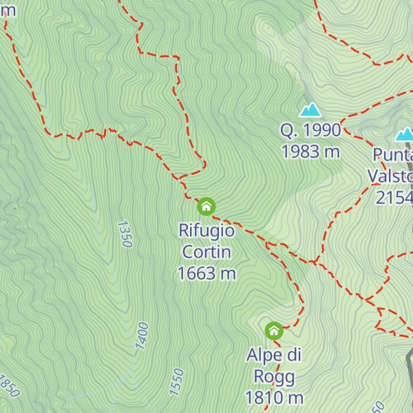 Map of Rifugio Cortin