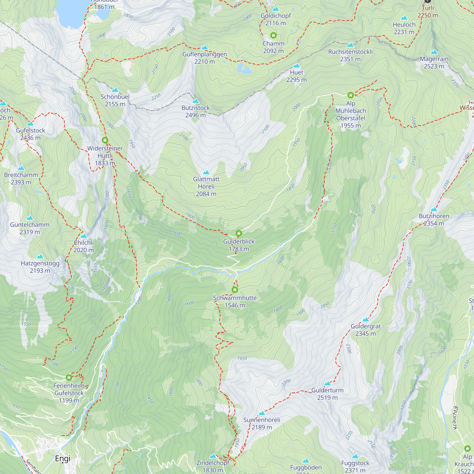 Skihütte Mülibachtal map