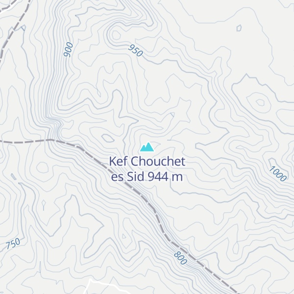 Map of Kef Chouchet es Sid