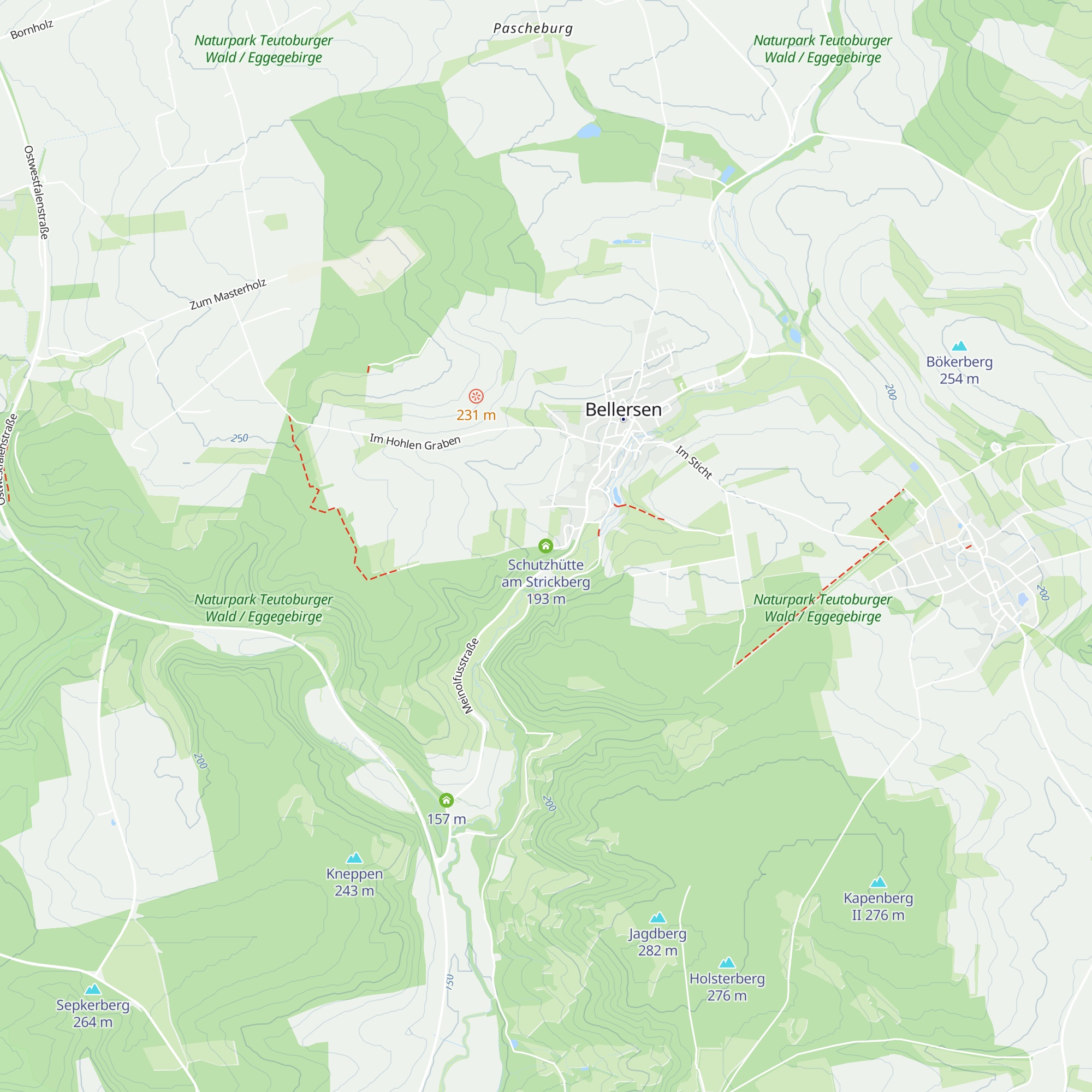 Schutzhütte am Strickberg map