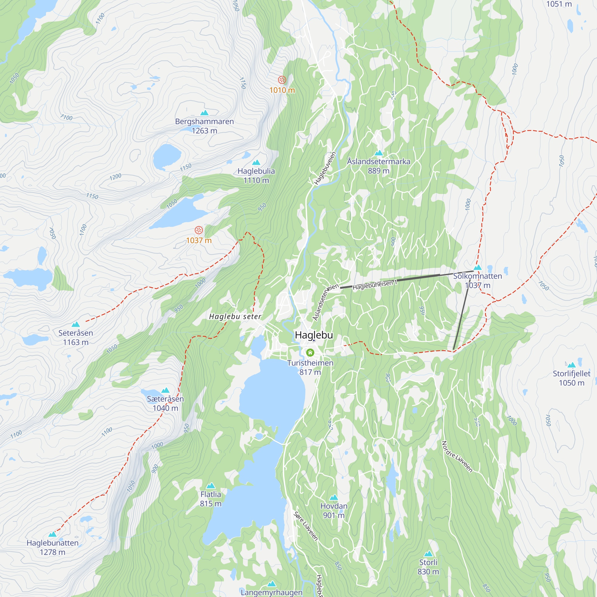 Haglebu fjellstue map