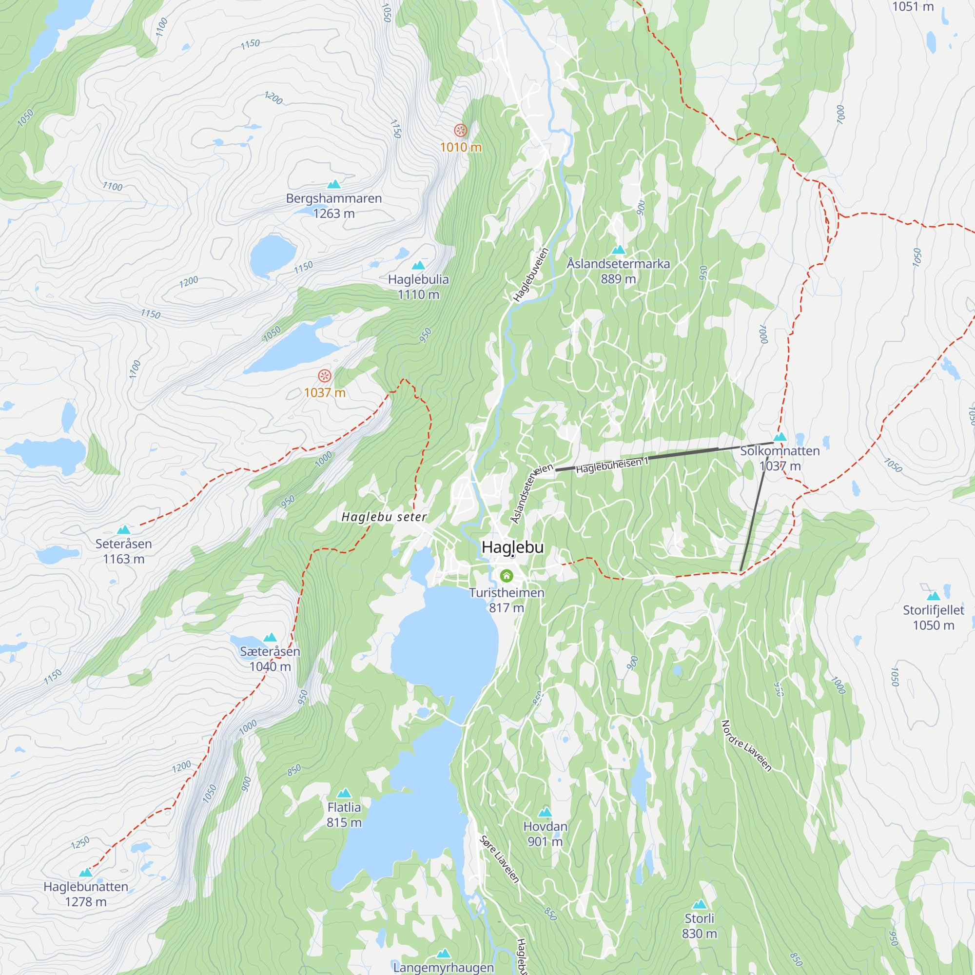 Haglebu fjellstue map