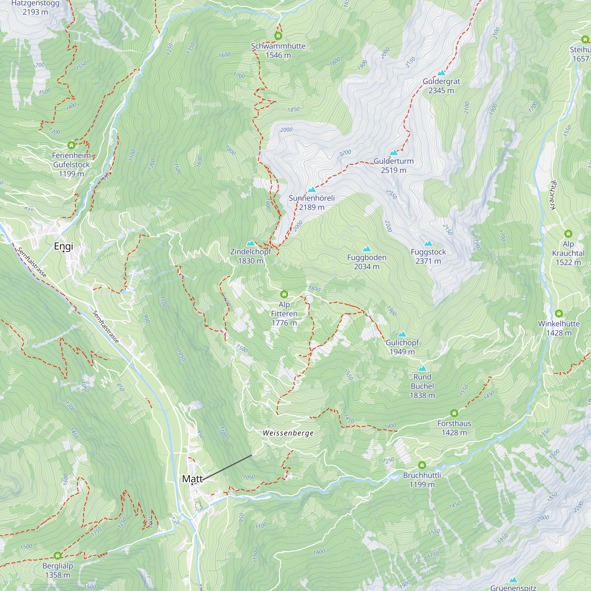 Skihaus Stäfeli map