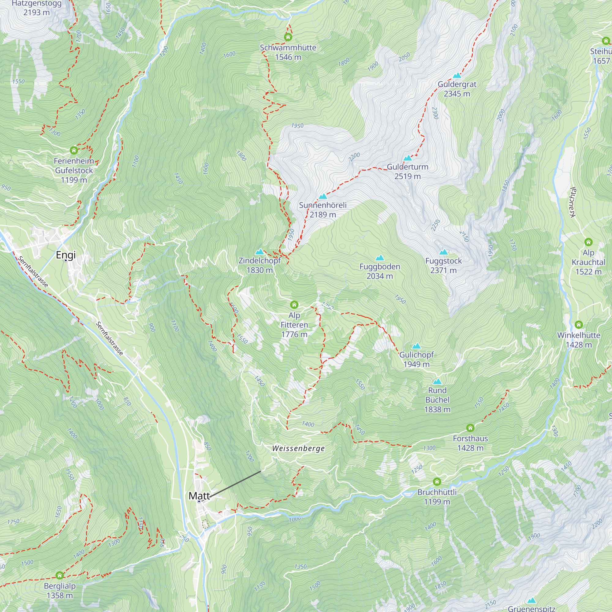 Skihaus Stäfeli map